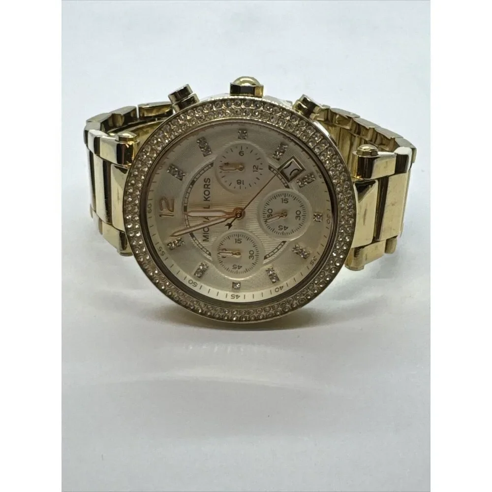 Michael Kors Parker MK5354 Women's Gold Stainless Steel Analog Dial Watch JNA374